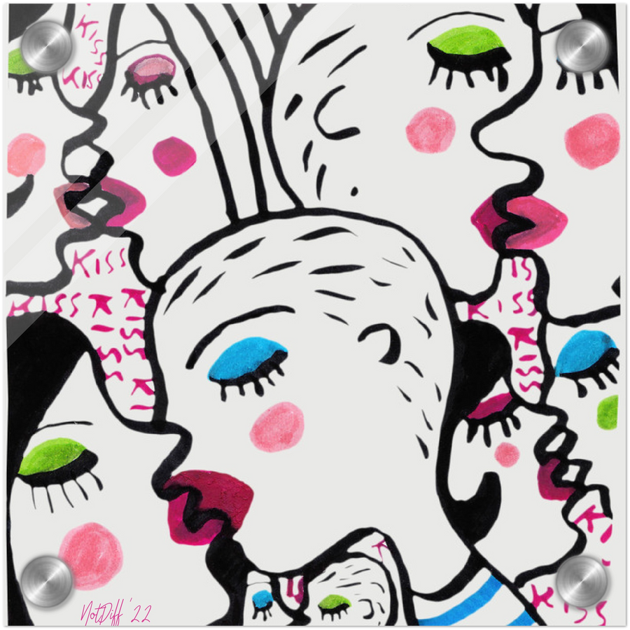 "kiss kiss kiss"- Acrylic Print