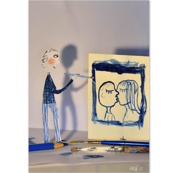 "The Painter" in Aluminum